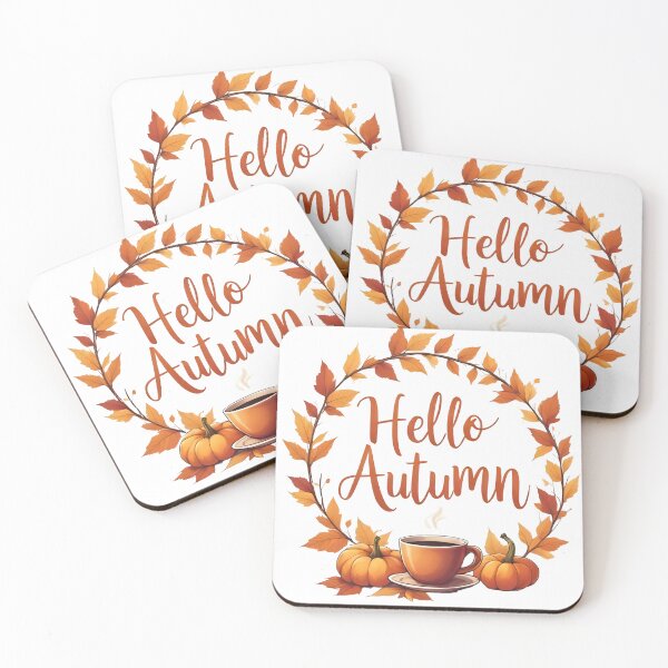 Item preview, Hello Autumn – Cozy Fall Aesthetic Design designed and sold by Pixel--Threads.