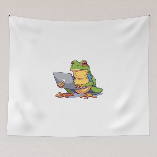 Item preview, Tech‑Savvy Frog designed and sold by Chill Doodles.