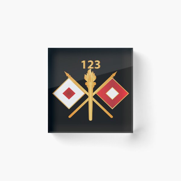 Item preview, Army - 123rd Signal Battalion Branch with BN Number wo Txt X 300 designed and sold by Military Insignia Products.