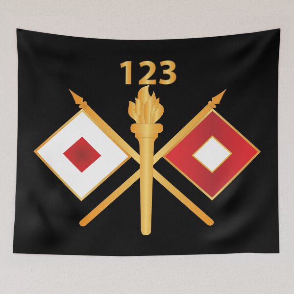 Item preview, Army - 123rd Signal Battalion Branch with BN Number wo Txt X 300 designed and sold by Military Insignia Products.