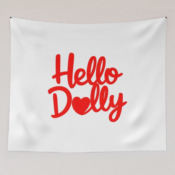 Item preview, Stylish "Hello Dolly" Red Cursive Text designed and sold by Apex Designs.
