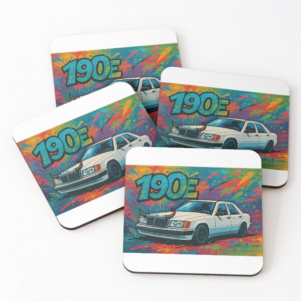 Item preview, Mercedes 190E Graffiti – Colorful Urban Art designed and sold by retro car.