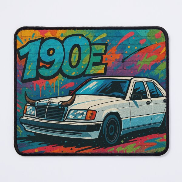 Item preview, Mercedes 190E Graffiti – Colorful Urban Art designed and sold by retro car.