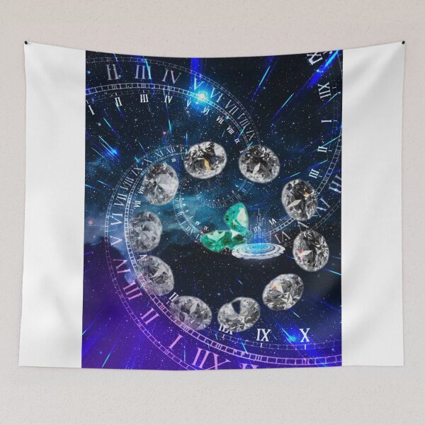 Item preview, Diamonds and Emeralds. "Cosmic Watch" Beyond Space & Time Digital Background designed and sold by QuasarDigitalSurrealism.