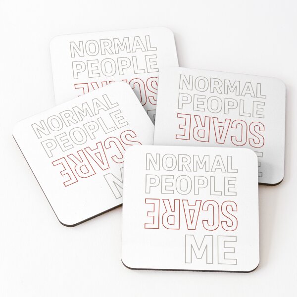 Item preview, Normal People Scare Me Typography designed and sold by SnappyPNG.