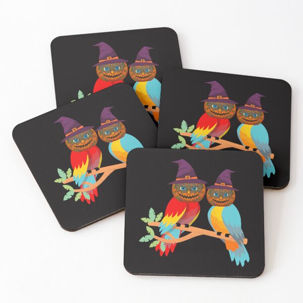 Item preview, Halloween Birds with Pumpkin Masks designed and sold by GorinART.