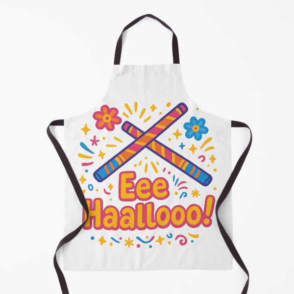 Item preview, Navratri Special Eee Haalloo Colorful Dandiya Dance Sticker designed and sold by Kruti Collection.