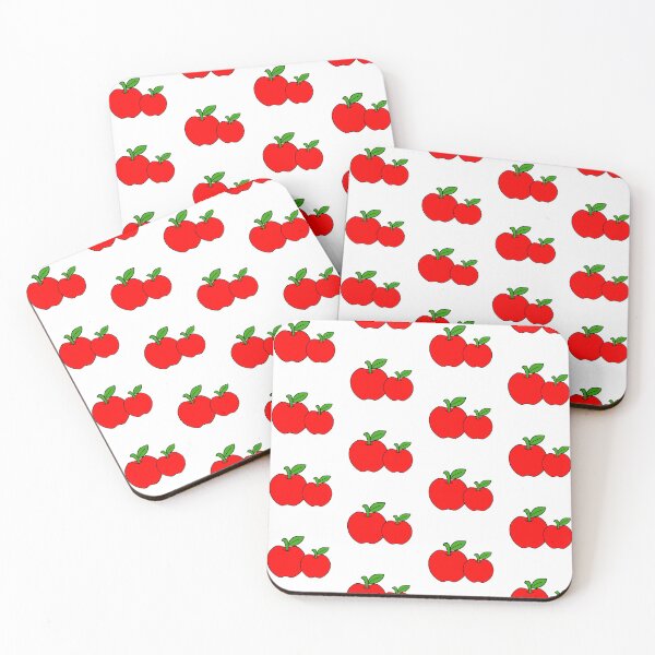 Item preview, Bold Red Apples Minimal Fruit Illustration designed and sold by Swati's Digital Den.