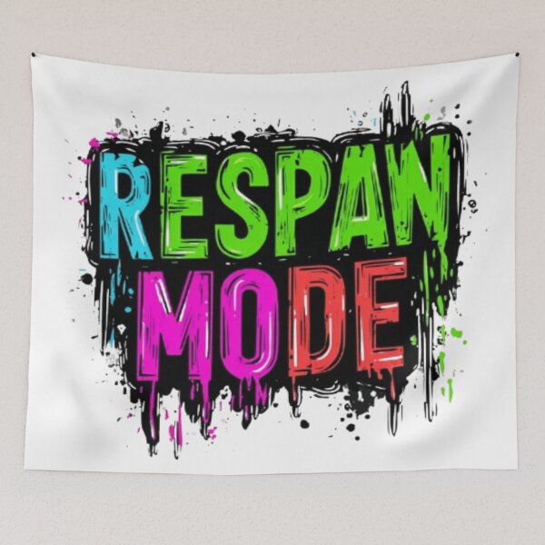 Item preview, Respawn Mode Minimalist Text designed and sold by AlexLineArt.