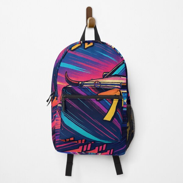 Item preview, Mercedes 190E in Anime Style – Retro Futuristic Art designed and sold by retro car.