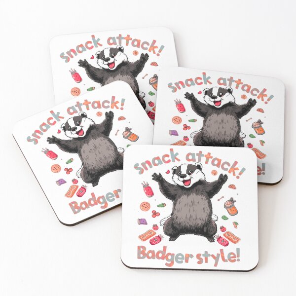 Item preview, . Feel the power of”snack attack! Snack attack Badgerstyle designed and sold by Creative-Sanc.