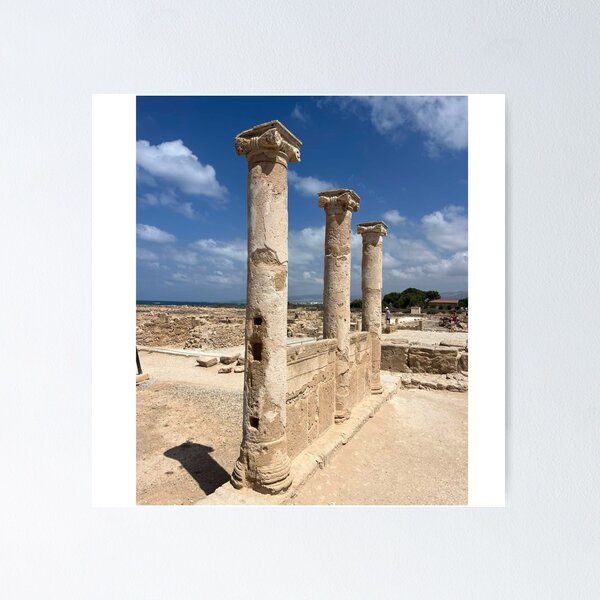 Item preview, Ancient Columns of Paphos Cyprus | Archaeological Ruins Photography designed and sold by CreationbyNiki.