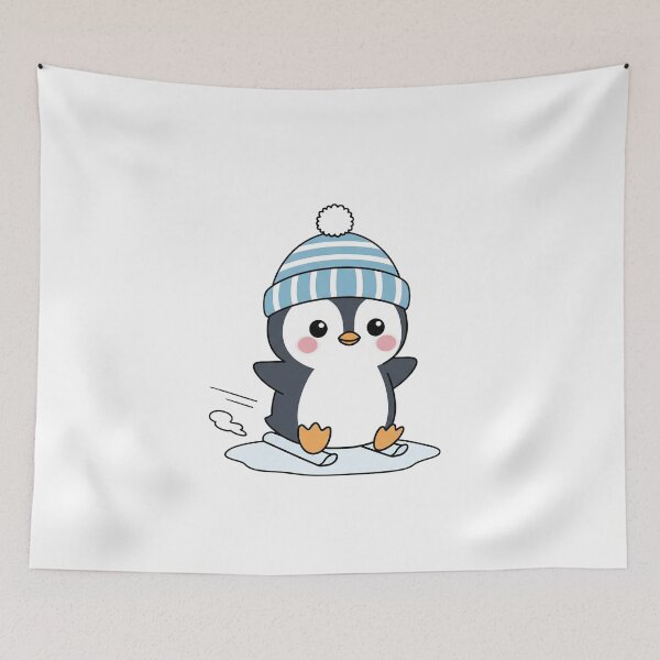 Item preview, Cute Kawaii Skiing Penguin designed and sold by istoriadesign.