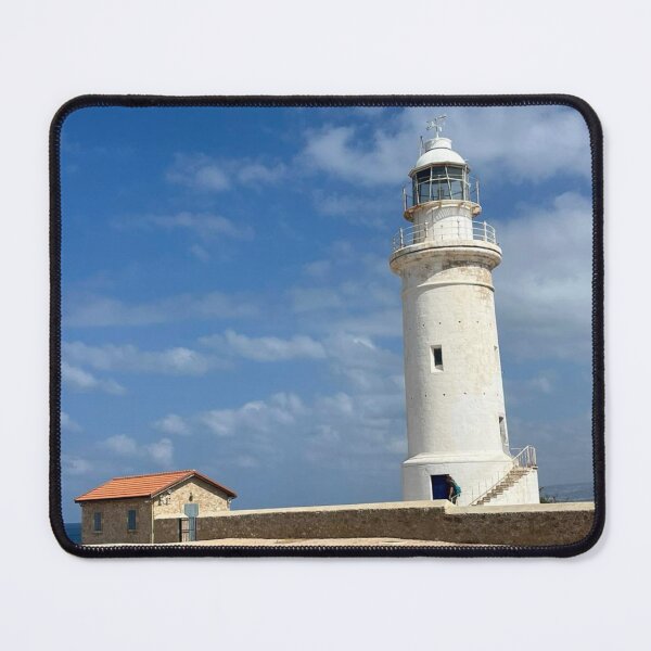 Item preview, Paphos Lighthouse Cyprus | Coastal Photography Mediterranean Sea designed and sold by CreationbyNiki.
