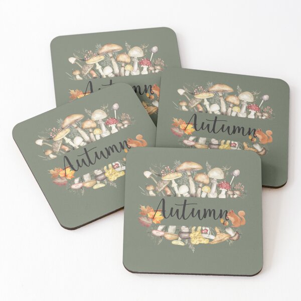 Item preview, Autumn Forest – Mushrooms and Squirrel designed and sold by A-Szczesniak.