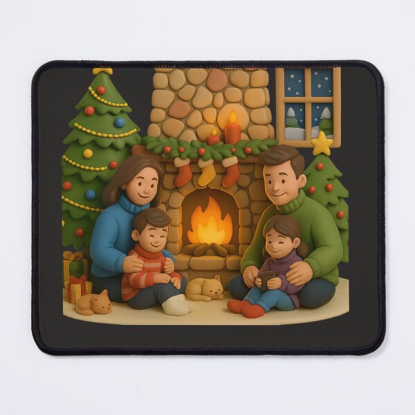 Item preview, Warm Family Christmas. Noël chaleureux en famille designed and sold by Drawingshirts.