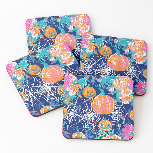 Item preview, Pumpkin and Spiderweb Halloween Floral Pattern designed and sold by NamisNook.
