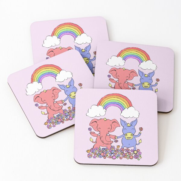Item preview, "Why God Made Rainbows" Happy Donkey and Elephant, Republican and Democrat Unity designed and sold by Starry Lavender in Lavenderland.