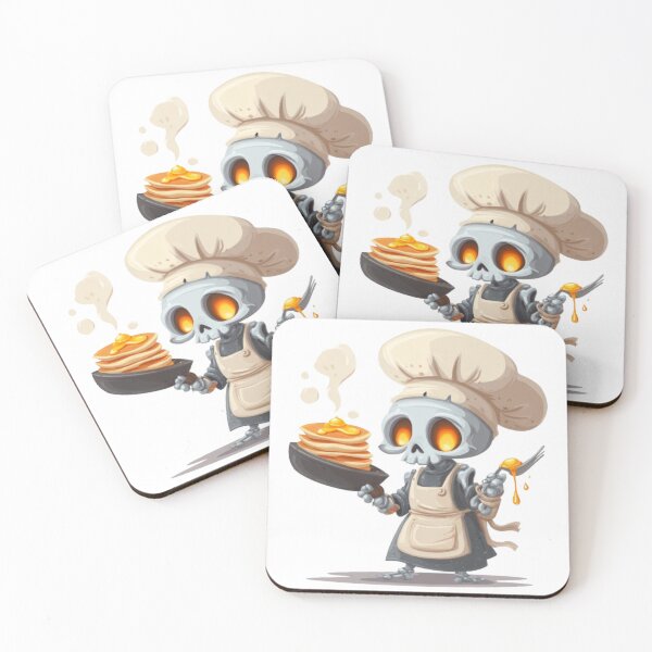 Item preview, Skeleton Chef with Pancakes designed and sold by AlexLineArt.