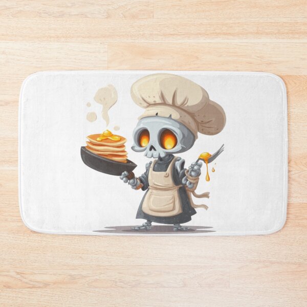 Item preview, Skeleton Chef with Pancakes designed and sold by AlexLineArt.