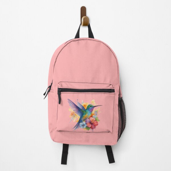 Item preview, Watercolor Hummingbird and Tropical Flowers designed and sold by Interstellar Lotus .