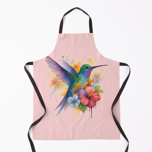 Item preview, Watercolor Hummingbird and Tropical Flowers designed and sold by Interstellar Lotus .