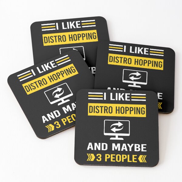 Item preview, I Like 3 People Distro Hopping Distrohopper designed and sold by maymorto.