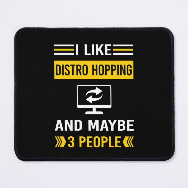 Item preview, I Like 3 People Distro Hopping Distrohopper designed and sold by maymorto.