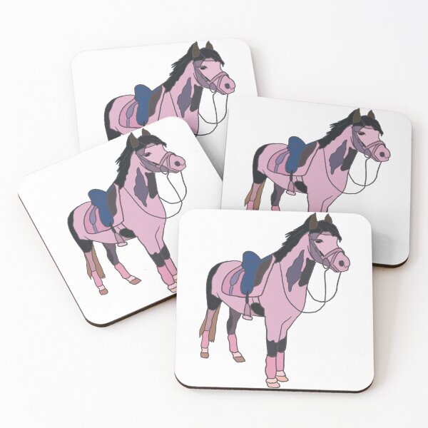 Artikelvorschau, Rosa Pony entworfen und verkauft von Leatextileart.
