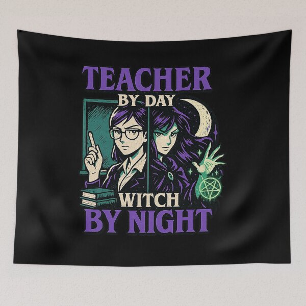 Item preview, Teacher By Day Witch By Night - Gift for Woman Teacher Educator Magic Art designed and sold by Jarminis.