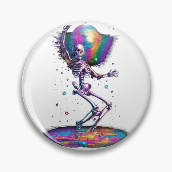 Item preview, Disco Skeleton Dancing Under Disco Ball designed and sold by AlexLineArt.