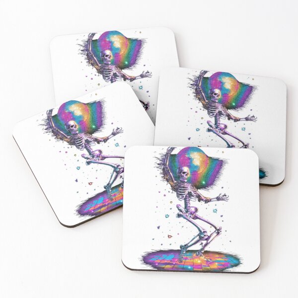Item preview, Disco Skeleton Dancing Under Disco Ball designed and sold by AlexLineArt.