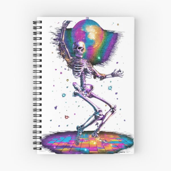Item preview, Disco Skeleton Dancing Under Disco Ball designed and sold by AlexLineArt.