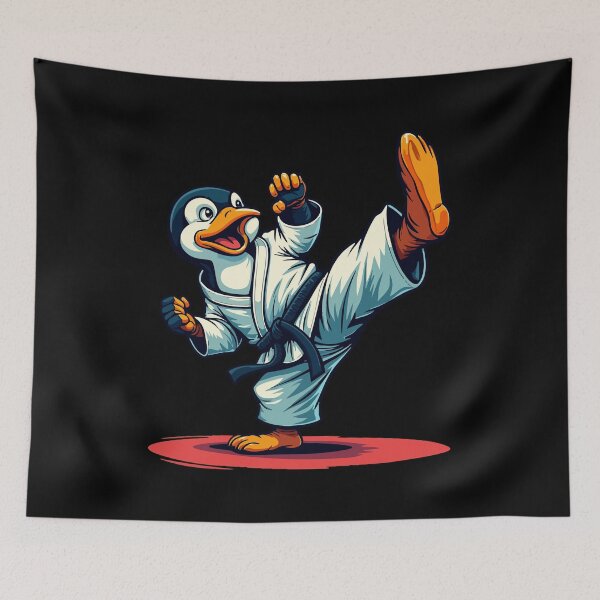 Item preview, Karate Penguin – Funny Retro Comic Style designed and sold by Hans-Design.