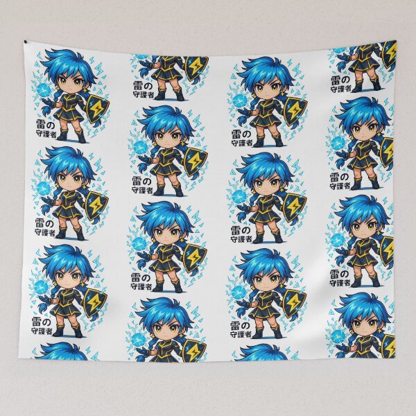 Item preview, Chibi Thunder Guardian – Cute Powerful Anime Warrior designed and sold by BloomOfDesign.