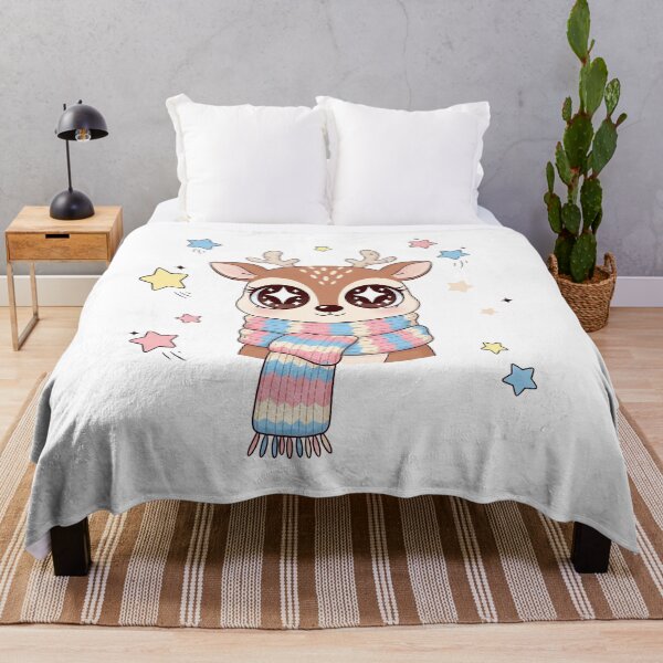 Item preview, Cute Kawaii Reindeer with Winter Scarf designed and sold by istoriadesign.