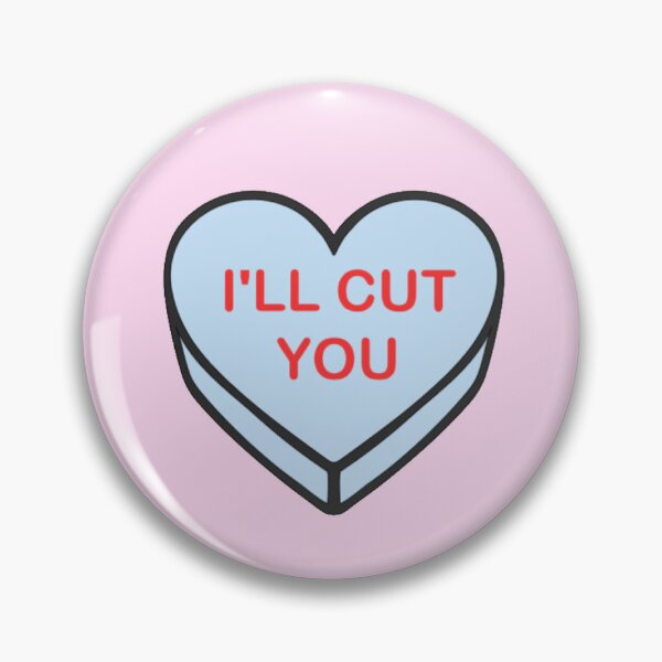 Item preview, I'll Cut You Candy Heart Sticker Pathologists' Assistant Medicine Anatomy Pathology Funny designed and sold by LethallyBlonde.