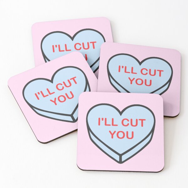 Item preview, I'll Cut You Candy Heart Sticker Pathologists' Assistant Medicine Anatomy Pathology Funny designed and sold by LethallyBlonde.