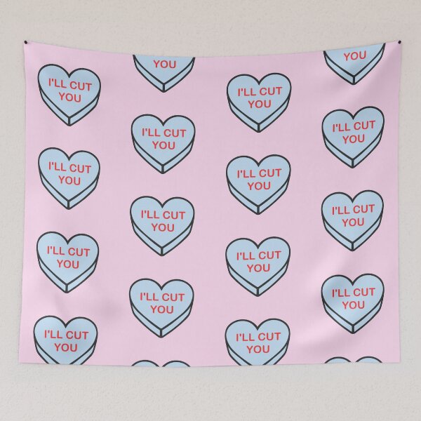 Item preview, I'll Cut You Candy Heart Sticker Pathologists' Assistant Medicine Anatomy Pathology Funny designed and sold by LethallyBlonde.