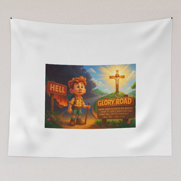 Item preview, Glory Road – Narrow Path to God’s Kingdom (Luke 13:24) designed and sold by GogoVibes.