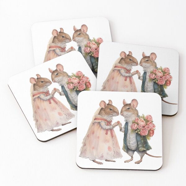 Item preview, mouse bride and groom designed and sold by CreativeDecorCo.