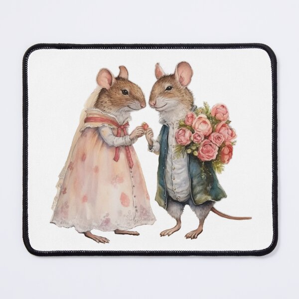 Item preview, mouse bride and groom designed and sold by CreativeDecorCo.