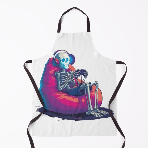 Item preview, Gamer Skeleton – Retro Gaming Vibes designed and sold by AlexLineArt.