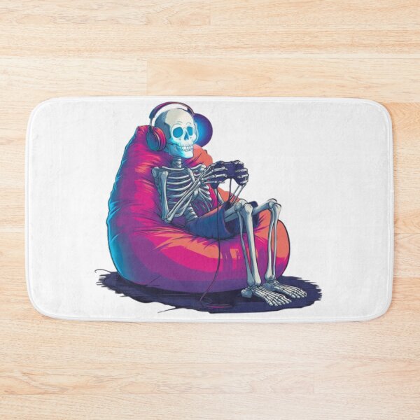 Item preview, Gamer Skeleton – Retro Gaming Vibes designed and sold by AlexLineArt.