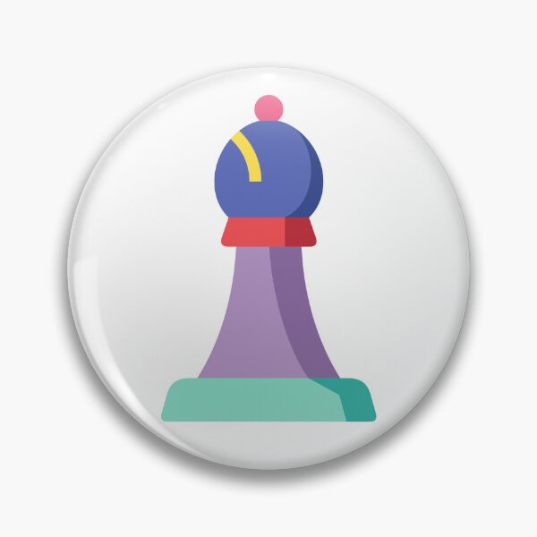 Item preview, Colorful Chess Bishop Artistic Piece Print designed and sold by missbobbit.