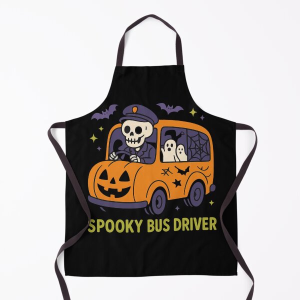 Item preview, Spooky Bus Driver Halloween Ghost – Cute Skeleton School Bus Design for Kids designed and sold by EuropeanPrints.