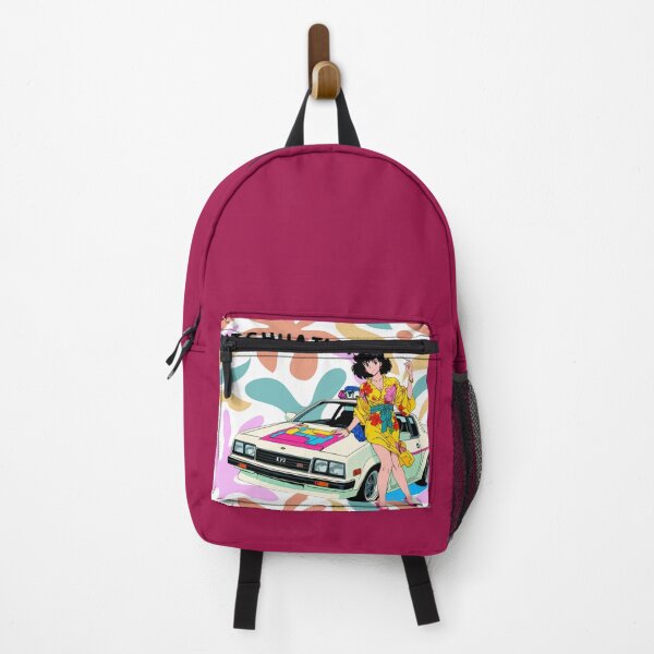 Item preview, "BITCHUATION – Retro Anime Girl & Vintage Car Statement Art" designed and sold by KomoFrames.