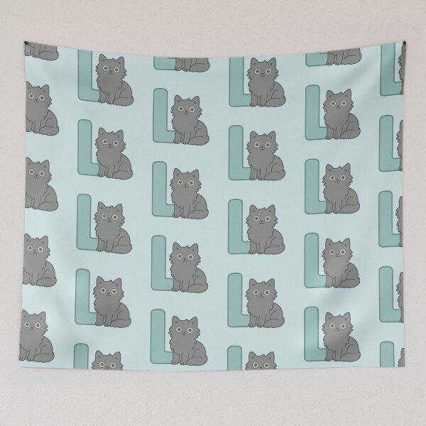 Item preview, Alphabet “L” – Cute Fluffy Cat Initial Sticker designed and sold by wwshd.