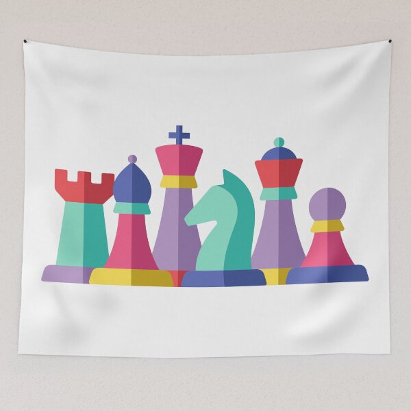 Item preview, Colourful Chess Pieces designed and sold by missbobbit.