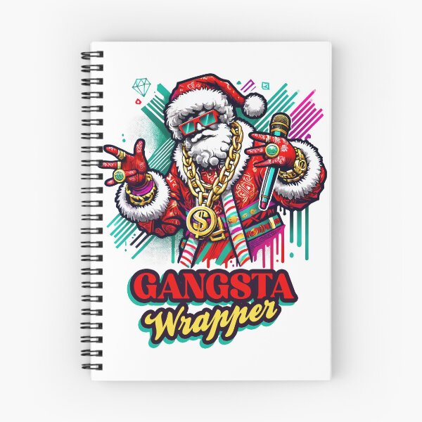 Item preview, Gangsta Wrapper Santa – Hip-Hop Christmas Rapper With Bling and Mic designed and sold by Victor Shadehorn.